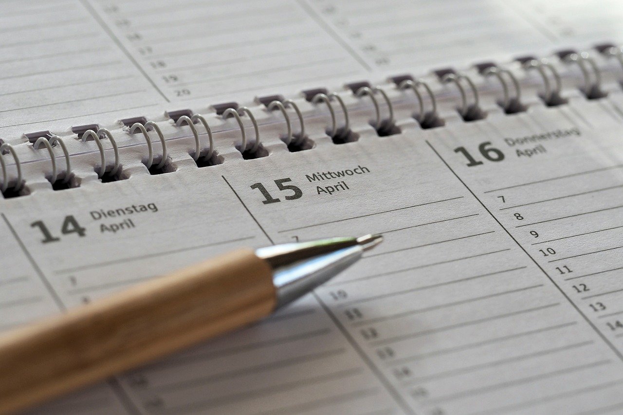Holiday planning calendar